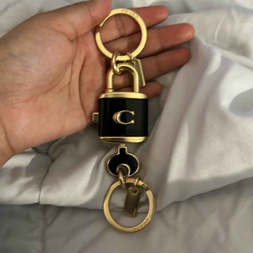 Coach Lock and key keychain